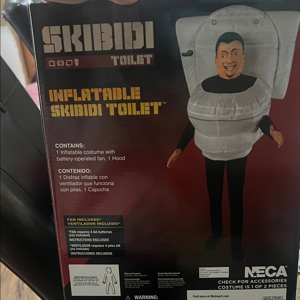 Inflatable Skibidi Toilet Costume for Kids - White